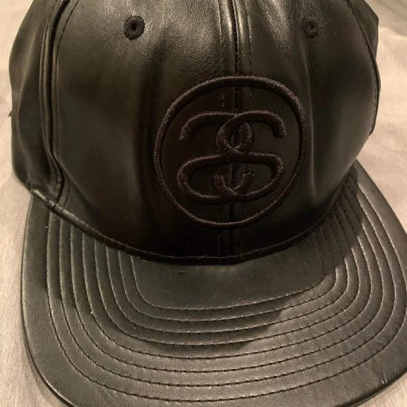 Stussy | Accessories | Stussy Vegan Leather Strap Back Hat | Poshmark